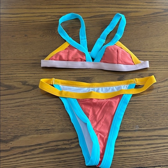 SHEIN Other - SHEIN Orange and Teal Bikini